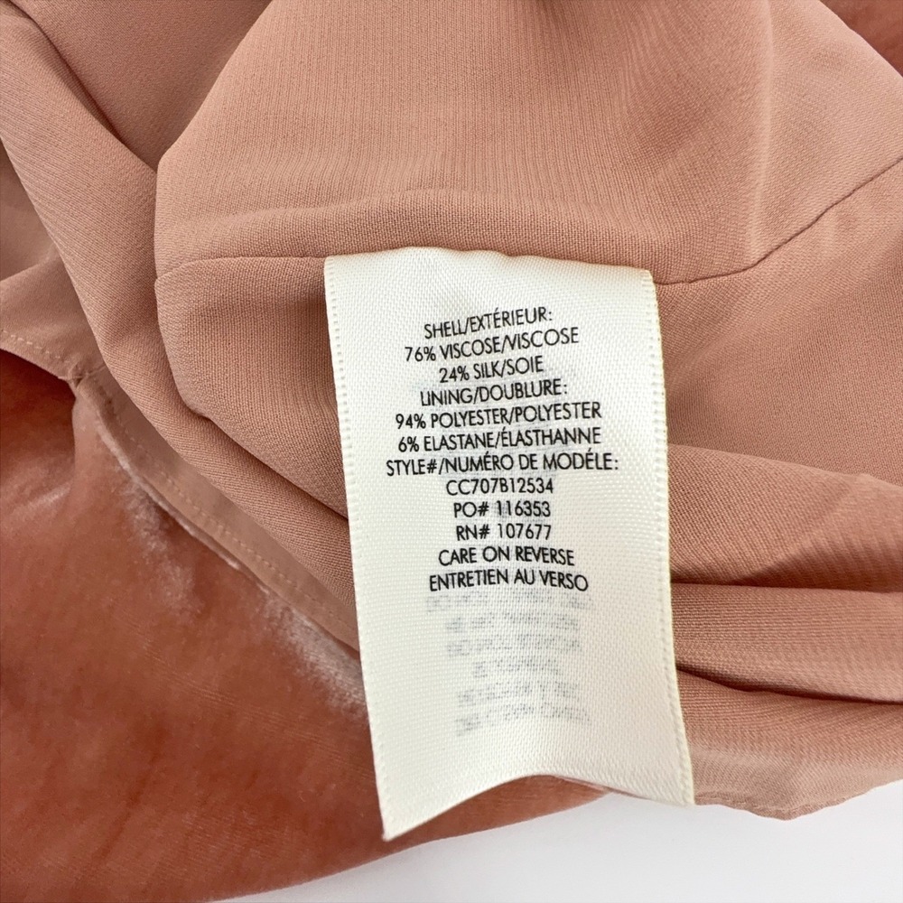 Alice + Olivia Alexis Ruffle Velvet Mini Dress Rose Tan Size XS Holiday NEW - Picture 7 of 14